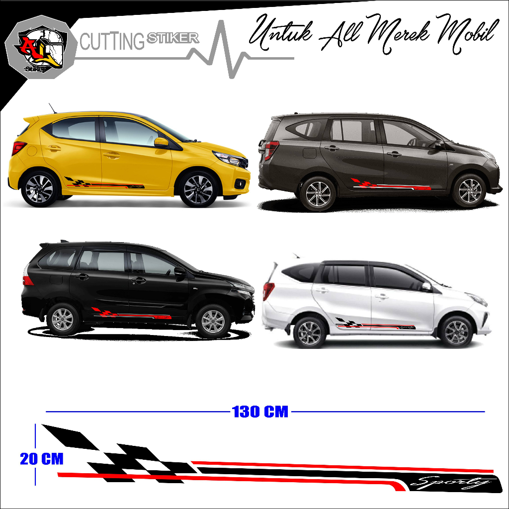 STICKER CUTTING/sc.014/STIKER MOBIL BRIO,AVANZA,SIGRA,JAZZ DLL/STIKER LIS BODY/CATING BODY/STIPING B