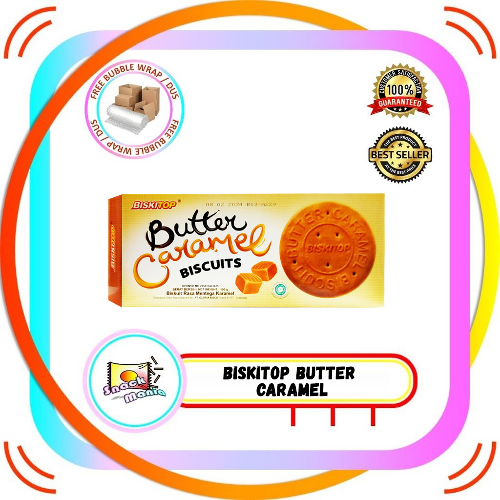 

Biskitop Butter Caramel Biscuits 100 gr Biskuit Mentega Karamel