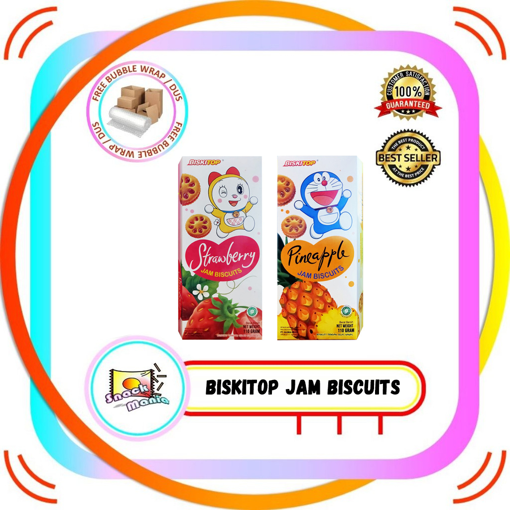 

Biskitop Jam Biscuits Strawberry Pineapple 110 g Biskuit Selai Nanas