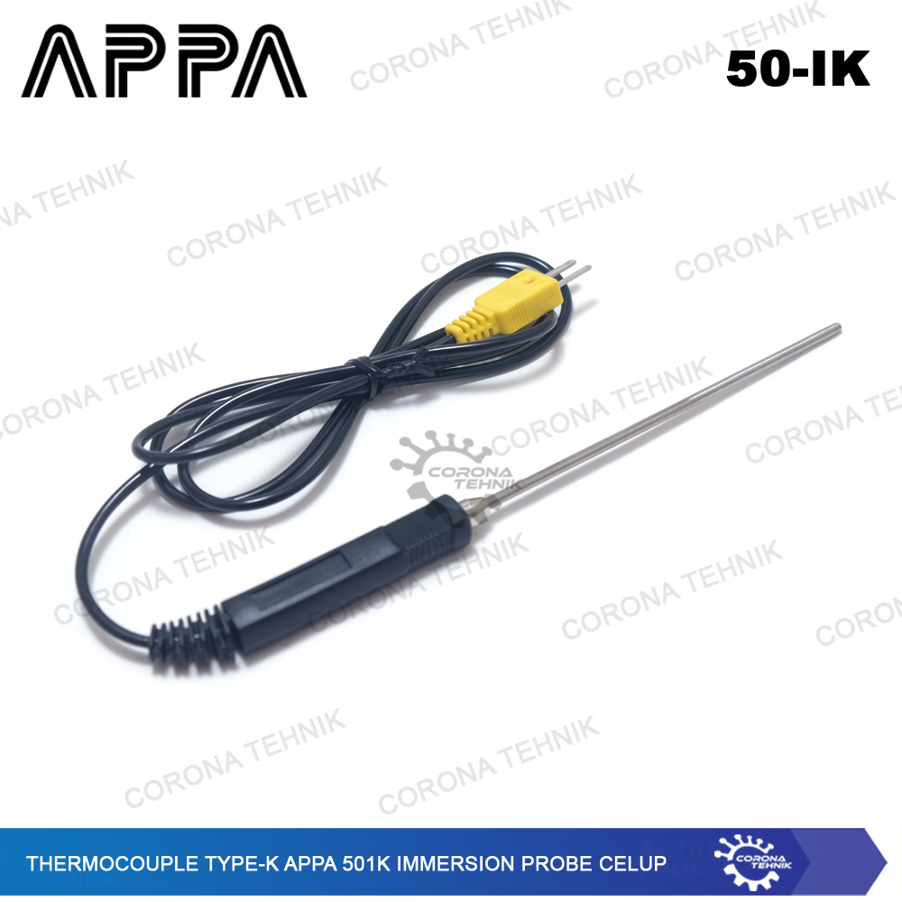 Immersion Probe Celup Thermocouple Type-K APPA 50IK