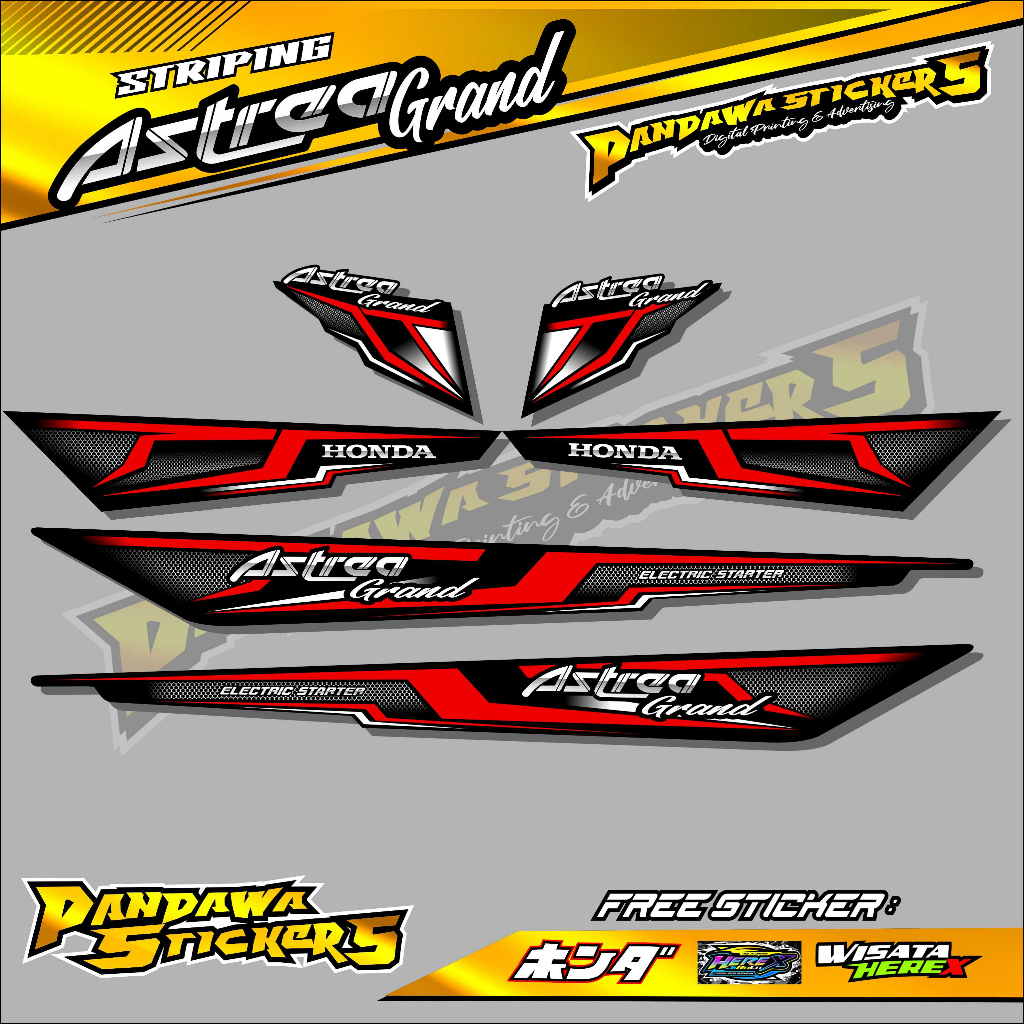 Striping List Variasi Astrea Honda Grand / Sticker List Astrea Grand