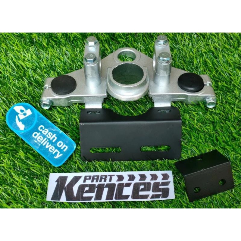 SEGITIGA ATAS RX KING NEW SET DUDUKAN PLAT NO KARET TUTUP SHOK DUDUKAN LED HITAM CHOATING