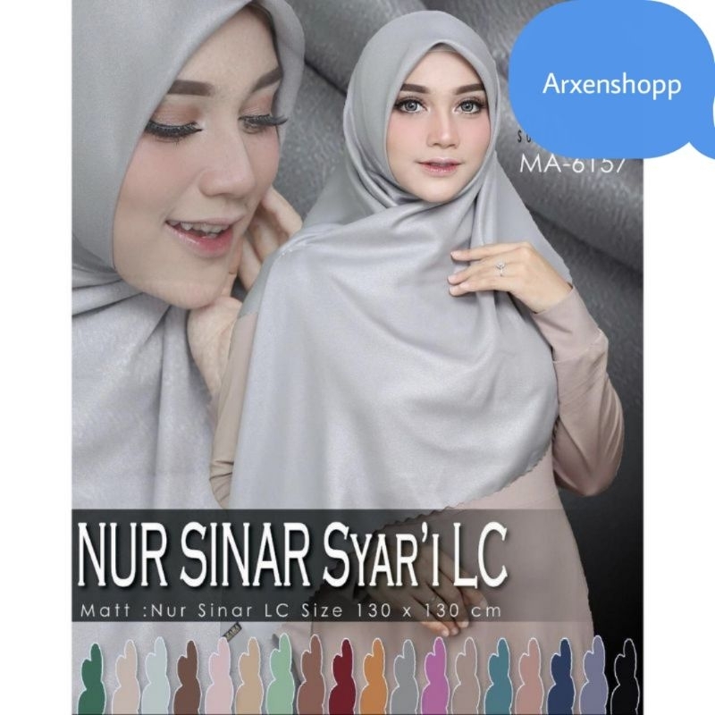 jilbab segiempat nur sinar (jumbo) 130×130/KERUDUNG SEGI4 NUR SINAR SYAR'I/JUMBO/ GLOWING/MENGKILAT