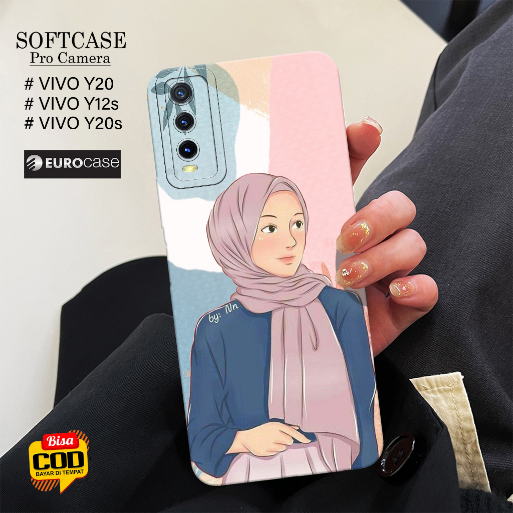 Soft Case Hp Vivo Y20 / Vivo Y20s / Vivo Y12s Terbaru - Fashion Case HIJAB - Casing Hp Vivo Y20 / Y2