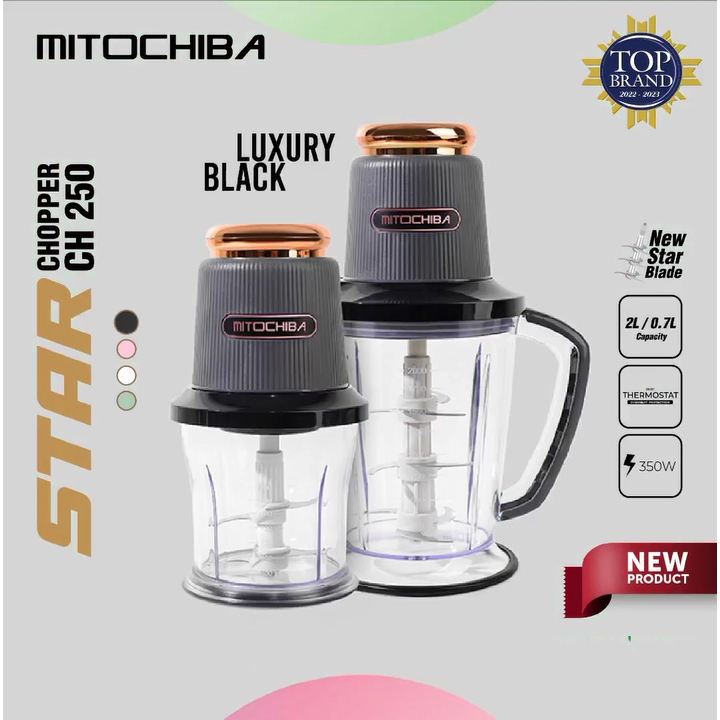 CHOPPER FOOD MITO MITOCHIBA CH 250 CH250 BLENDER DAGING BUMBU BUAH 2 LITER MURAH ORIGINAL GARANSI