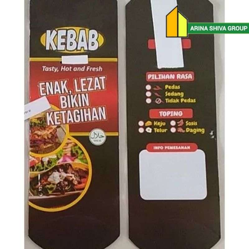 

100 LEMBAR KERTAS KEBAB TARIKAN UKURAN 25 × 9,5 CM HIGH QUALITY PAPER CRAFT TEBAL PRODUK TERBARU | KOTAK KEBAB KEKINIAN | DUS KEBAB VIRAL TIKTOK | KEMASAN KEBAB KEKINIAN | BOX KEBAB VIRAL | ARINA SHIVA GROUP 5911