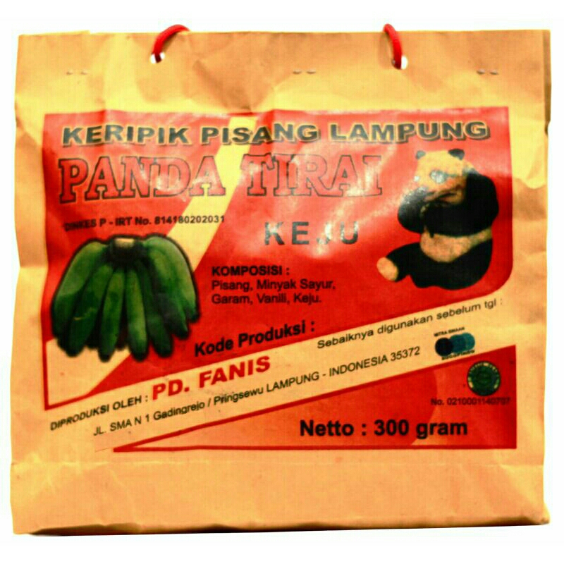 

Keripik Pisang Keju Khas Lampung "PANDA TIRAI" 300 gram