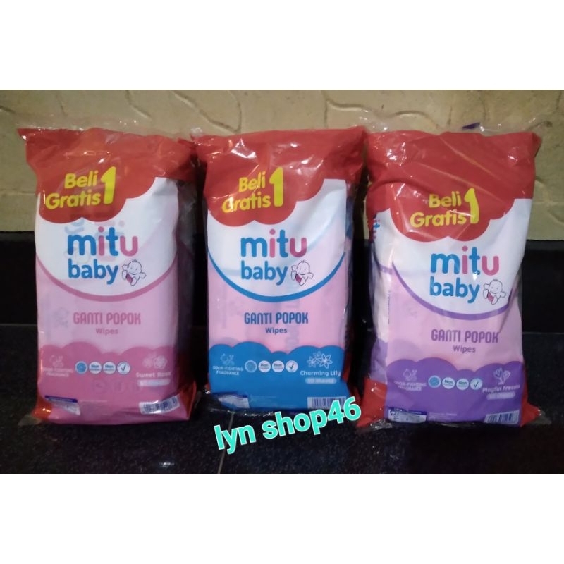 Mitu Baby Ganti Popok Wipes 50s+50s