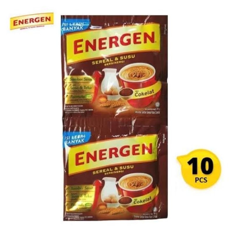 ENERGEN Cereal Instant Chocolate (renceng isi 10 sachet)