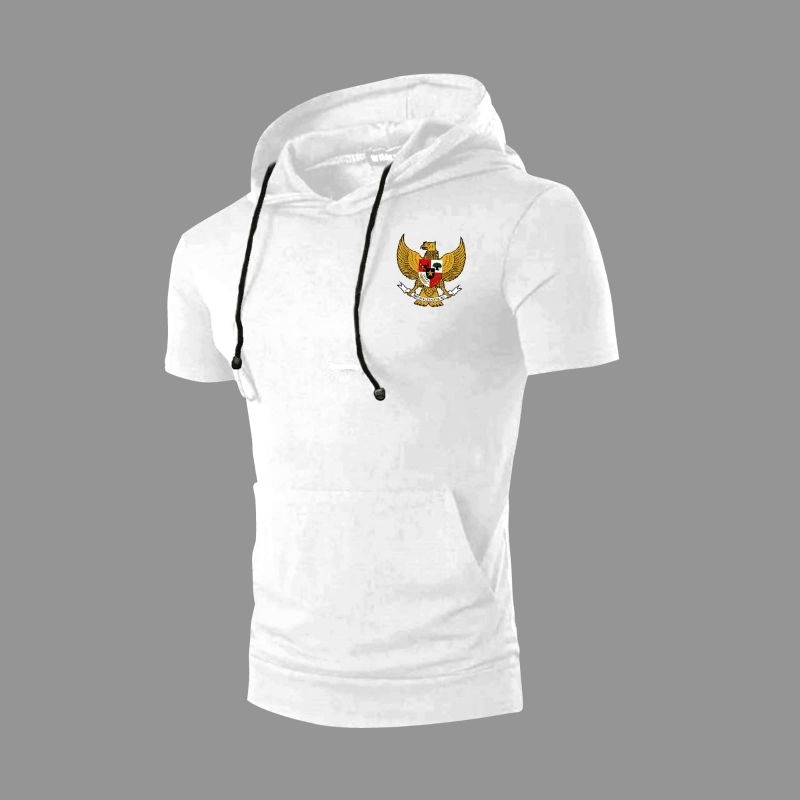 HOODIE KAOS KUPLUK PRIA LENGAN PENDEK LOGO GARUDA