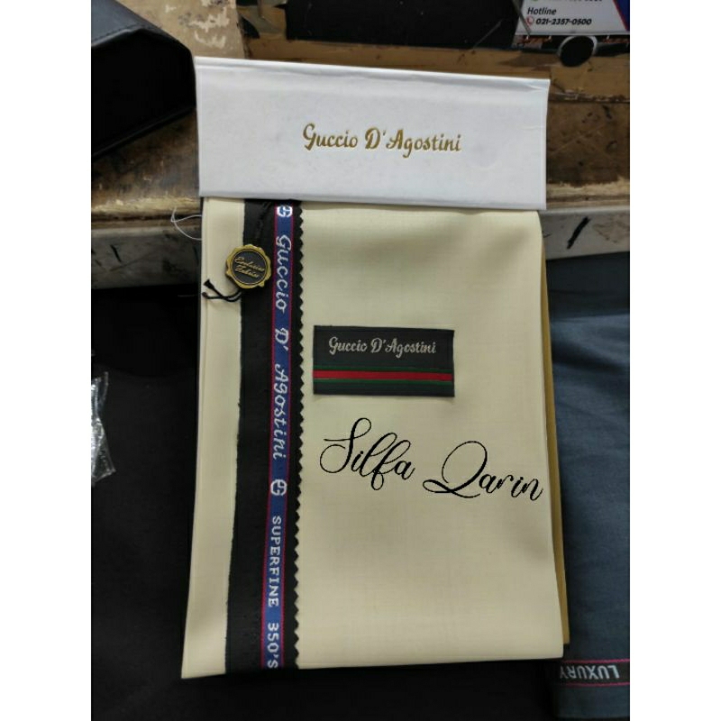 Kain Bahan Celana / Jas Blazer Super Wool Pure 350's By Gussio Superfine (Size 130x150)