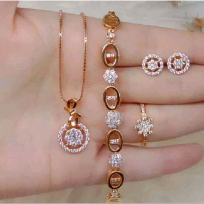 set perhiasan titanium asli
