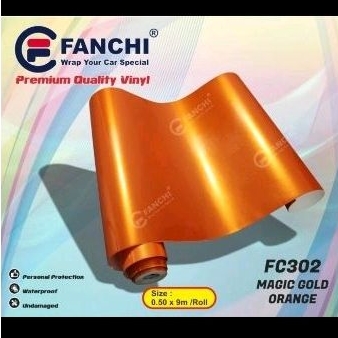 ROLL Sticker Fanchi FC302 GC302 Magic Gold Orange Premium Wrap ROLL