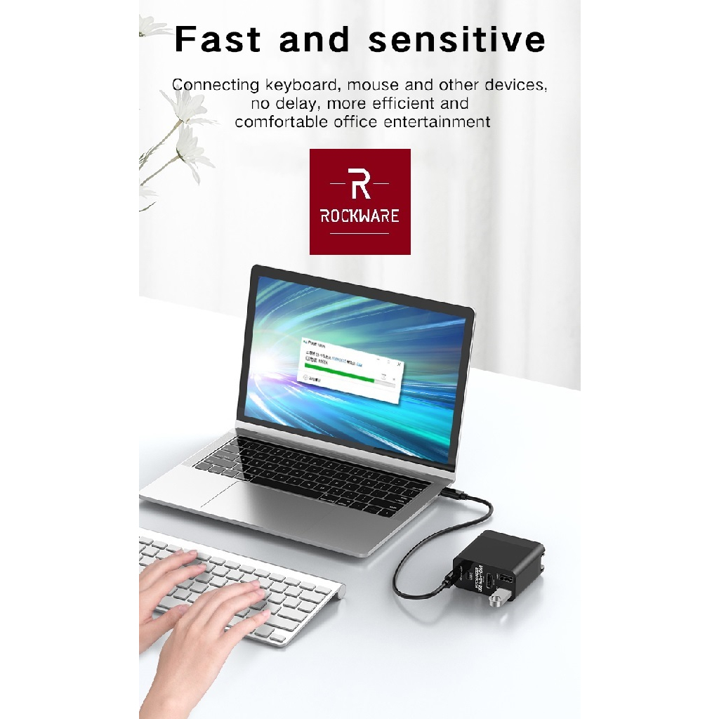 ROCKWARE WLX-X8H - Portable Travel Charger PD Charging with HDMI