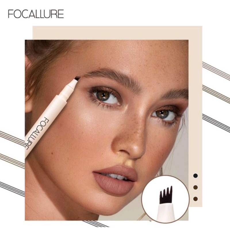 FOCALLURE Pensil Alis waterproof Fluffmax tint eyebrow ink pen FA-161 BPOM Berkualitas