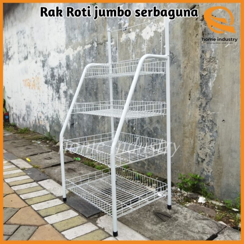 Rak roti serbaguna ssn 4/Rak besi anti karat/Rak keranjang toko/Rak display/Rak chiki/Rak toko/Rak m