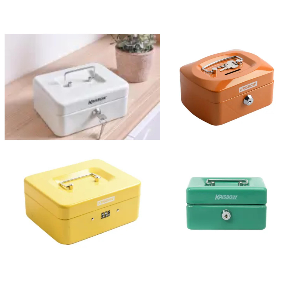 AZKO Krisbow Cash Box Safe Box Kotak Uang Deposit Box