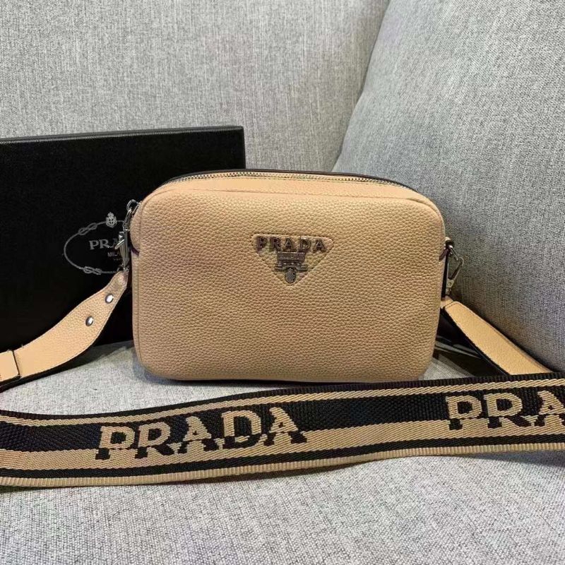 tas fashion Prada slingbag 2ruang,pr double Zipper selempang free box