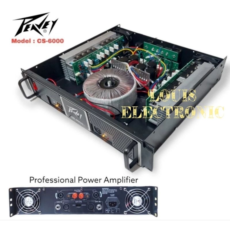 Power Amplifier PEAVEY CS 6000 CS6000 CS-6000 2 channel