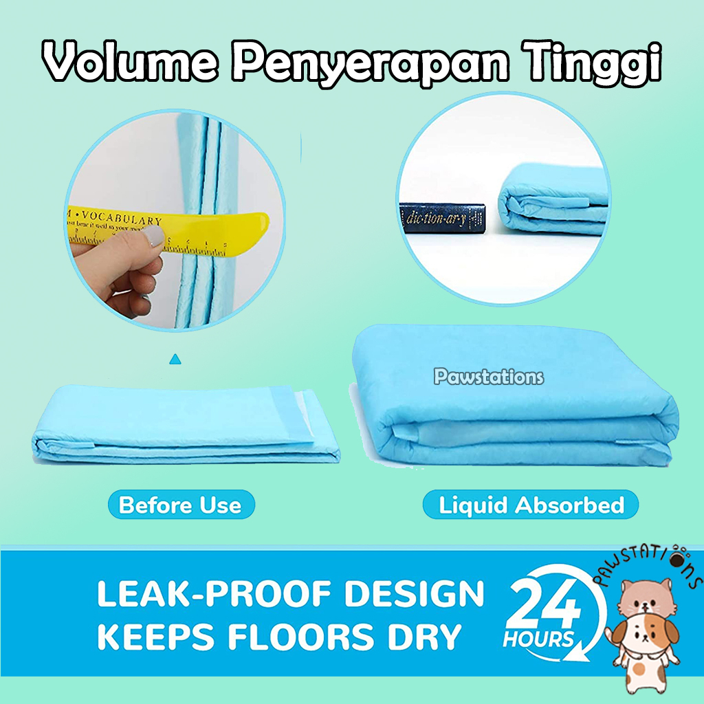 Perlak / Alas Pipis Pee Pad Alas Kencing Anjing Alas Pipis Anjing Size Small Perlak Kecil 50pcs