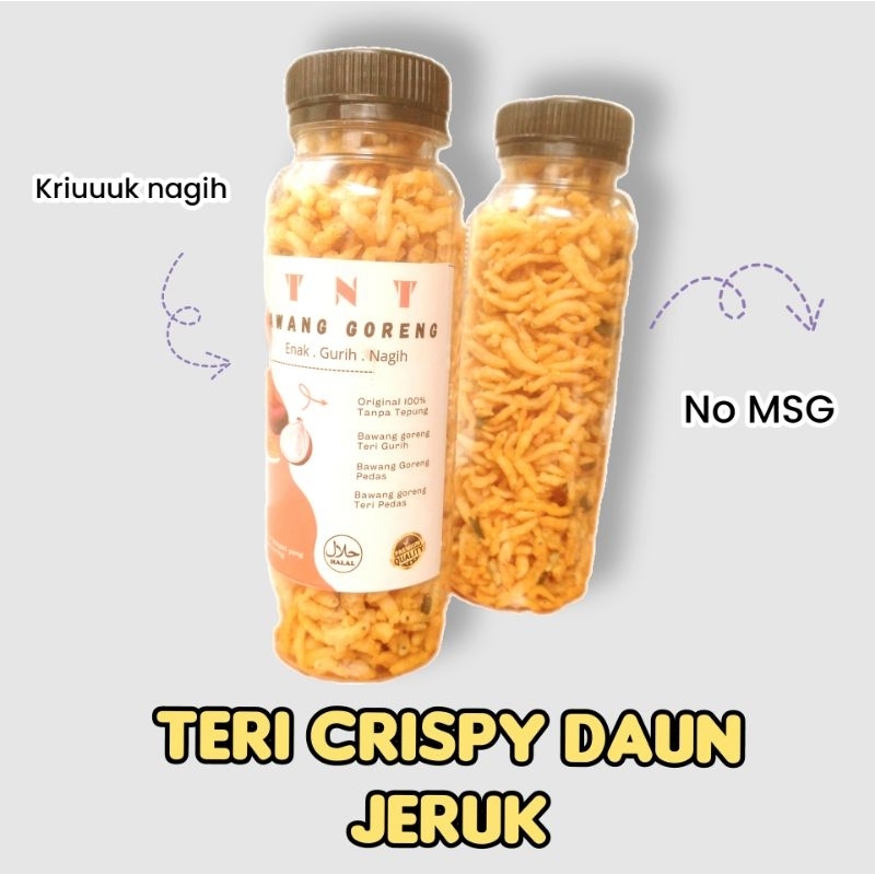 

TERI CRISPY DAUN JERUK NO MSG [ Botol ]