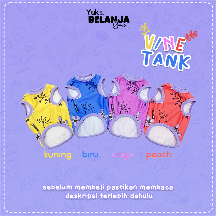 Baju Kucing Bahan Poliester Vine Tank Series Terlucu Baju Kucing anjing kelinci Lucu murah Size XS-XXL / Yuk Belanja Gaes!