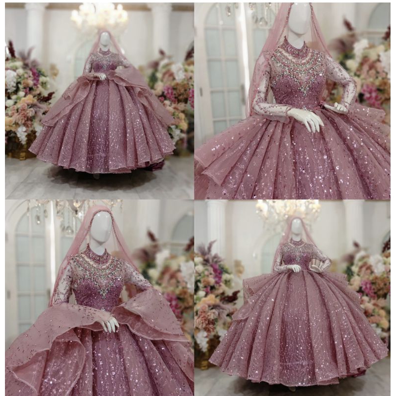 GAUN PENGANTIN BARBIE MEWAH BEREKOR//GAUN WEDDING 3 IN 1 PREMIUM MODERN//BAJU PENGANTIN