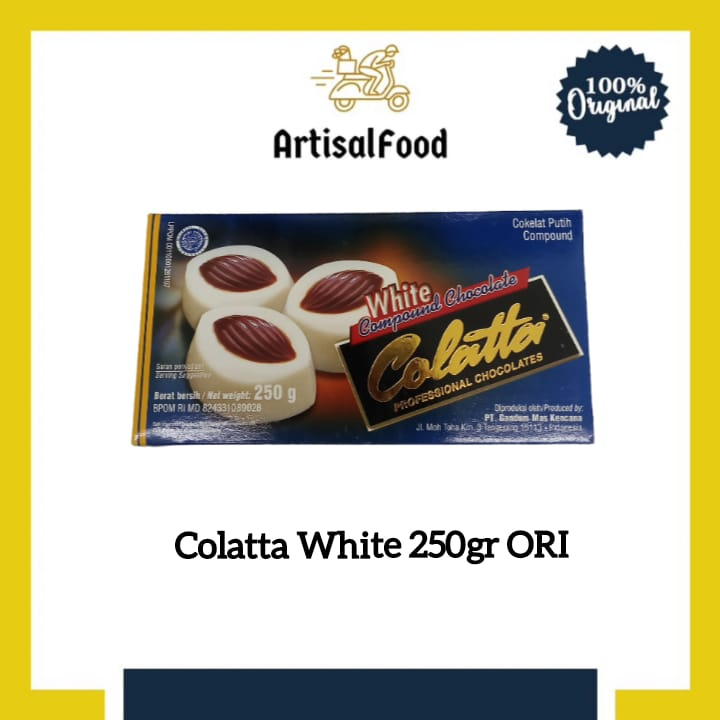 

COLATTA ORI WHITE 250gr coklat batang compound