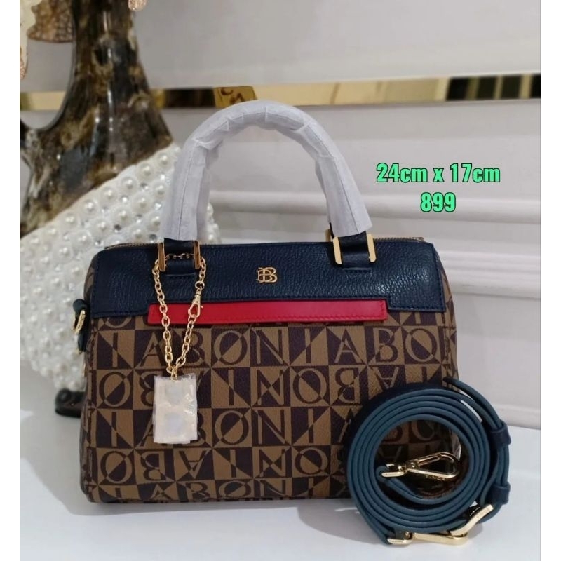 tas bonia original speedy s monogram lis navy
