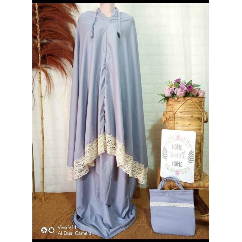 mukena mikro polos, mukena dewasa rajut, mukena adem lembut, mukena jumbo polos