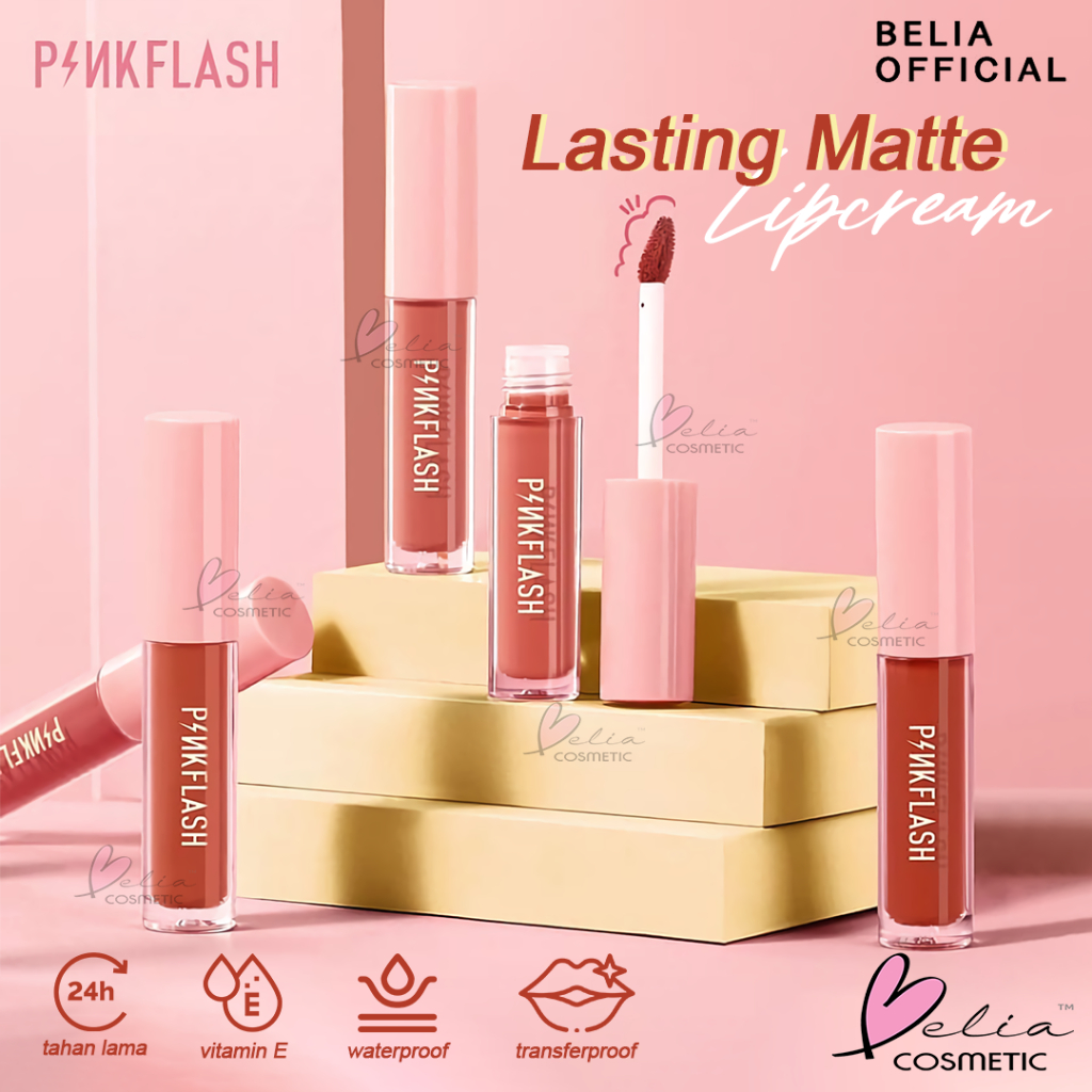 ❤ BELIA ❤ PINKFLASH Lasting Matte Lip Cream | Lipcream | Pink Flash | PF-L01