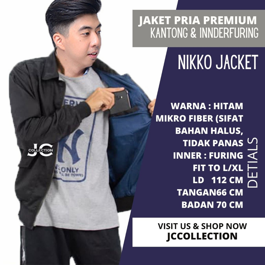 PROMO Jaket Pria Bomber Parka Tebal Nyaman