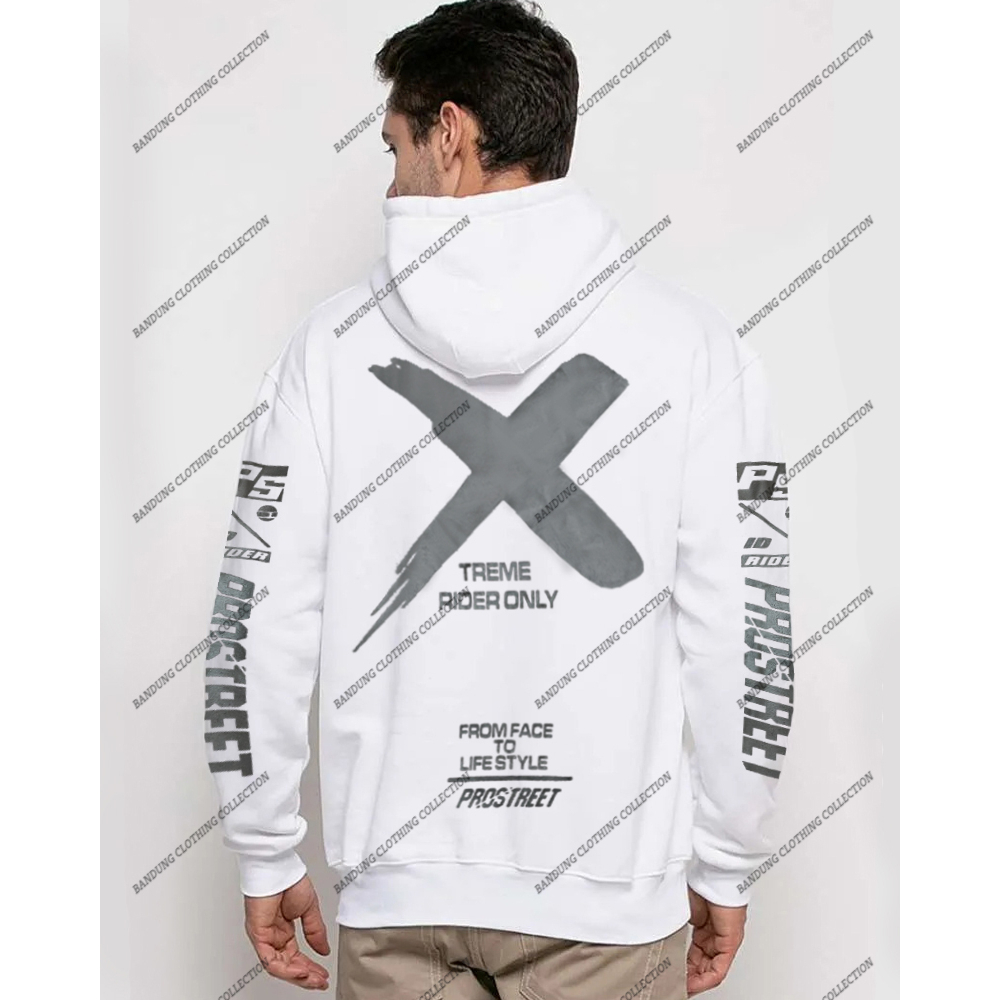 PROSTREET X TREME PUTIH//HOODIE SUNMORI TERBARU//PROSTREET RACING X TREME PUTIH SIZE M L XL XXL