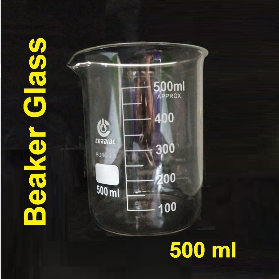 BEAKER GLASS 500 ML IWAKI GELAS KIMIA, GELAS PIALA BEKER
