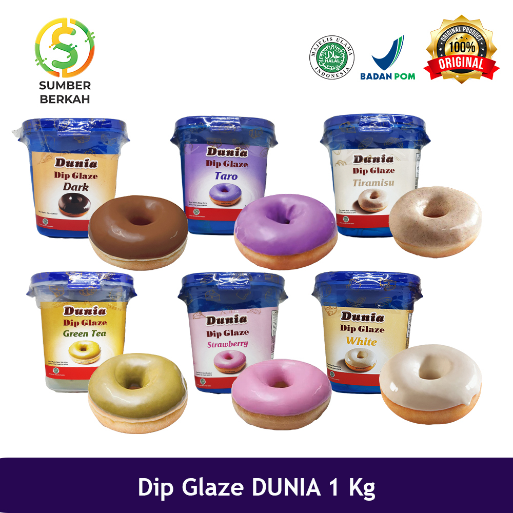 Dunia Dip Glaze 1 kg Celupan Topping Selai Olesan Donat