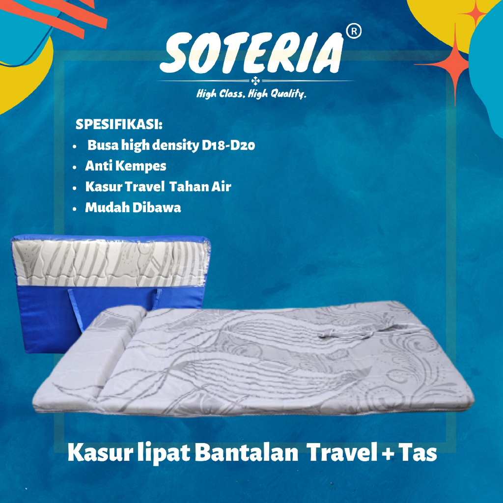 [FREE ONGKIR &amp; BISA COD] Kasur lipat Bantalan Busa Lembut Premium + Tastai / Kasur Travel / Travel Bed Minimalist Simple / Kasur Gulung Lan / Kasur Anak Kost Anti Kempes Anti Debu Mix SOTERIA GOJEK