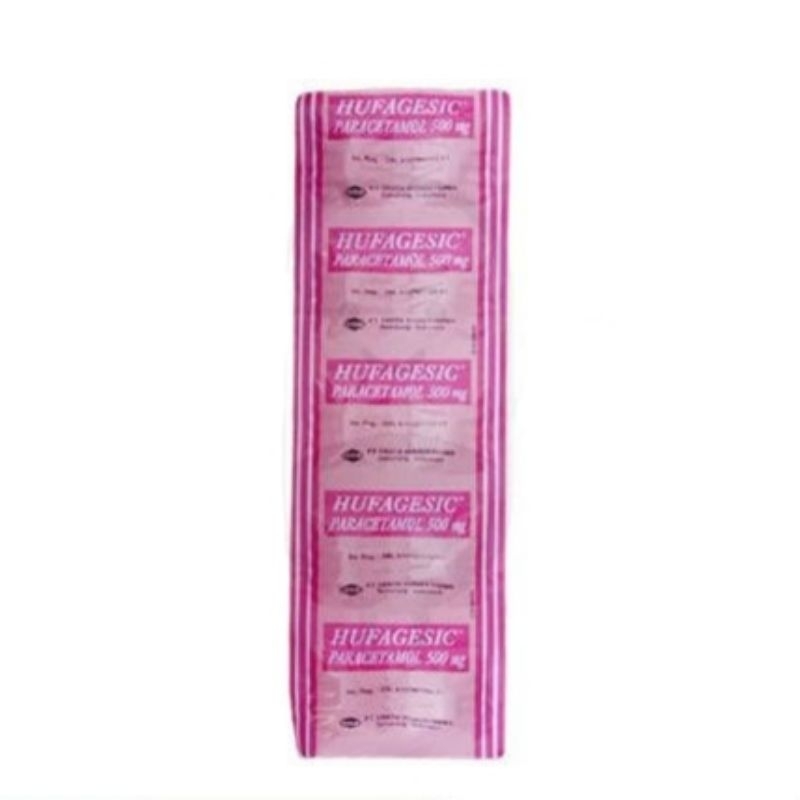 hufagesic tablet paracetamol 500mg 500 mg 10's 10 tab / strip