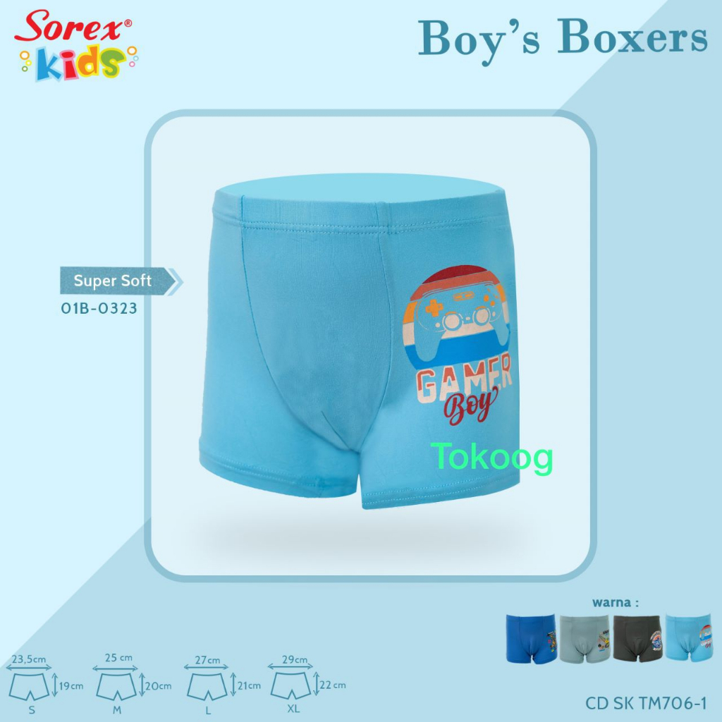 SOREX KIDS BOY SK TM770 ; TM 706 ; TM771 CD CELANA DALAM BOXER ANAK LAKI- LAKI SUPERHERO TM 751 TM 701