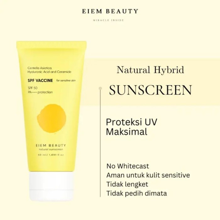 Eiem Beauty Naturan Hybrid Sunscreen SPF 50 PA++++