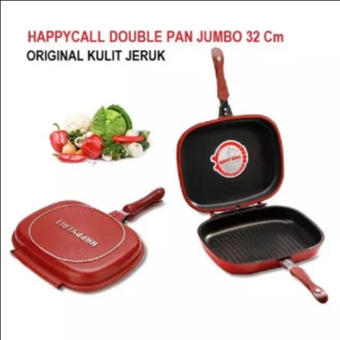 Happy Call Korean Double Side Pan-panci Double Pan Jumbo Size- 32 Cm Happy Call 32cm Jumbo-Double Pan Korea