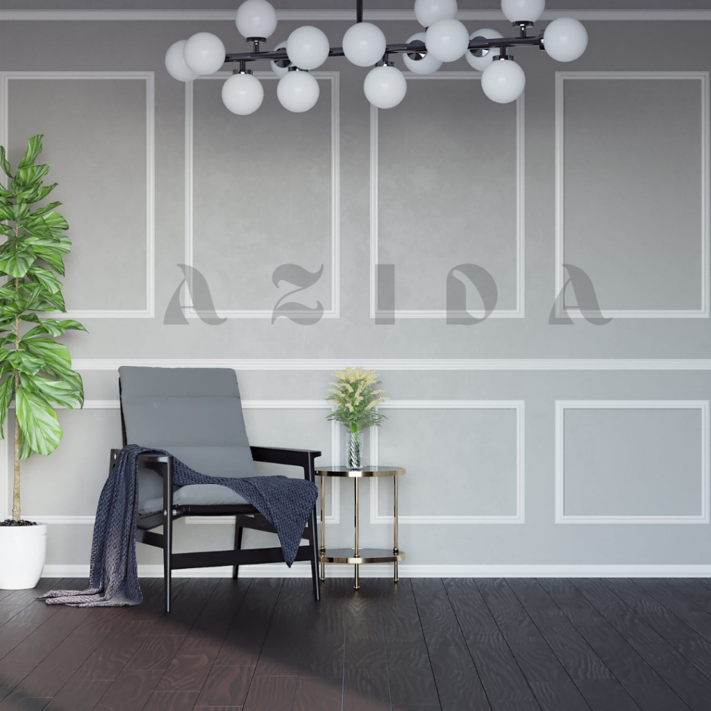 List Dinding Kayu Tempel One Set Finishing Duco Kualitas Tinggi Wall Moulding Bahan Kayu Mahoni Grad