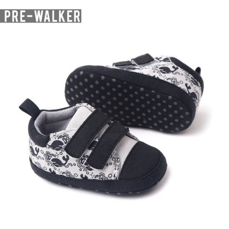 Sepatu Bayi Laki Laki - Sepatu Prewalker Baby Boy Sol Lembut Anti Slip S1309