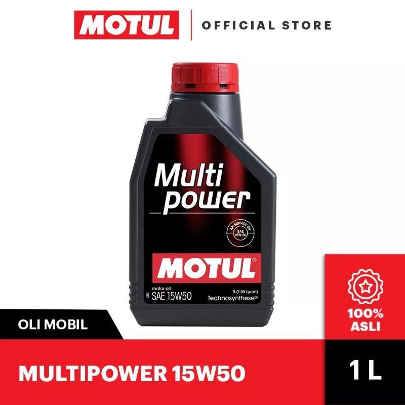 Oli Mobil/Motor Motul MULTIPOWER SAE 15W-50 1L Original Resmi
