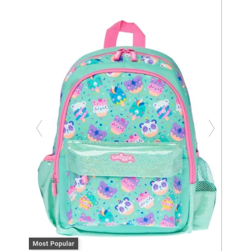 Smiggle Original Cloud Nine Junior Backpack Green Pink