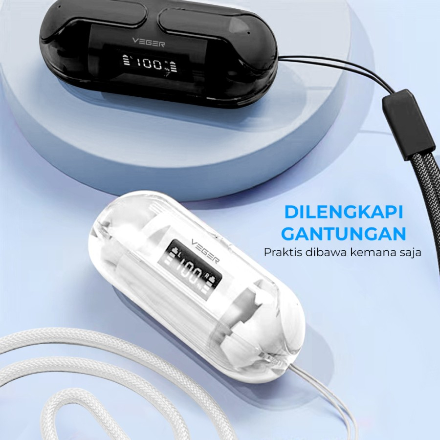 VEGER VT-100 TWS True Wireless Earphone Stereo Headset bluetooth