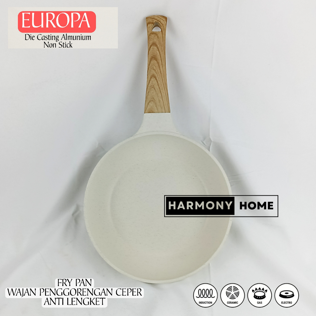 EUROPA Frying Pan 20 CM Coating Marble Non Stick Panci Anti Lengket Frying Pan Wajan Marble Penggorengan Anti Lengket 20 Cm