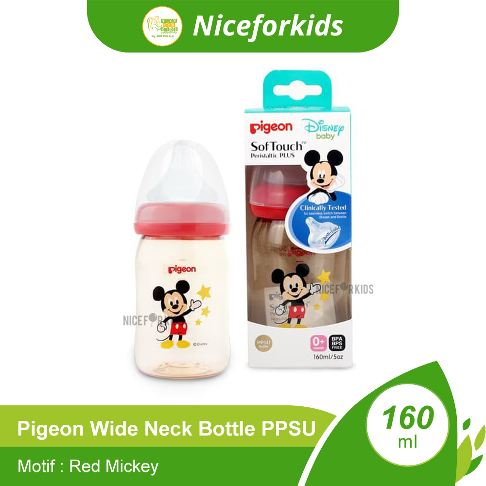 Pigeon Wide Neck Bottle PPSU 160ml / Wide Neck Bottle 240ml Botol Susu Bayi Wide Neck