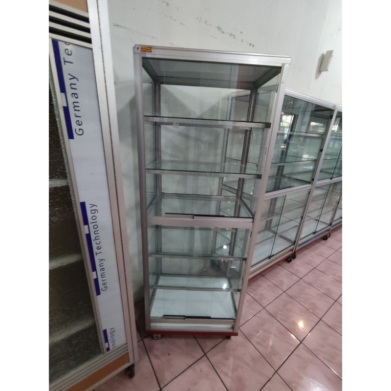 Steling Rak kaca Toko roti, Oli, obat 60x40x160