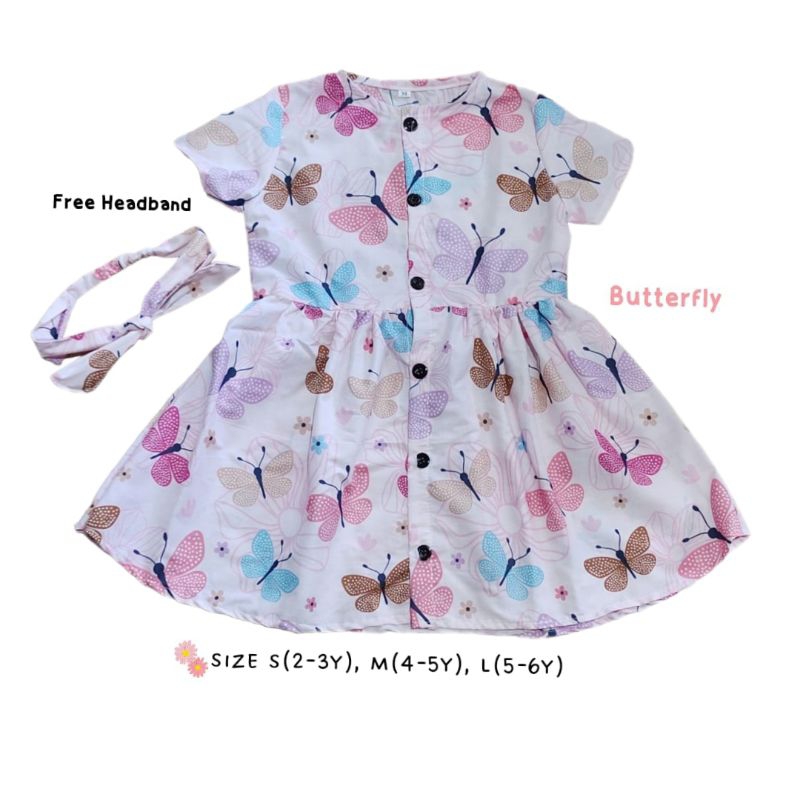 DRESS ANAK KATUN 2 3 4 5 6 7 TAHUN