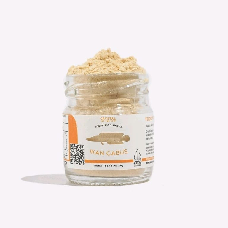 

Ikan Gabus Powder - Bubuk Ikan Gabus 20g Crystal Of The Sea